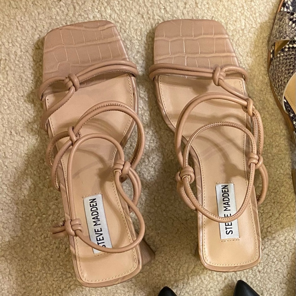 Steve Madden Tan Strappy Sandals